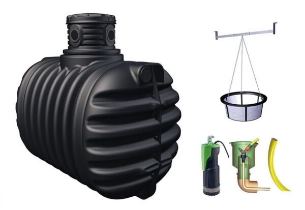 cuve enterrée kit récupérateur d’eau compact confort